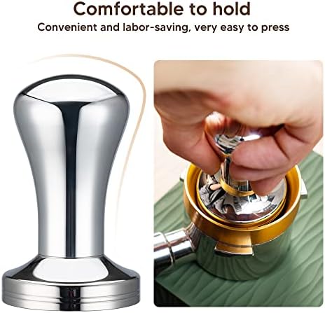 Stainless Steel 51mm 3 Ears Portafilter filter holder replacement Compitable for EC685.BK Coffee Machines, Detachable filter Holder Machine Coffee Machine Replacement Parts (1 filter,1 cup,1 Tamper) - Image 5