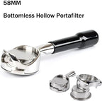 58MM Bottomless Hollow Portafilter，Compatible For Gaggia，Coffee Machine Handle Filter Accessory(58mm grey) - Image 2