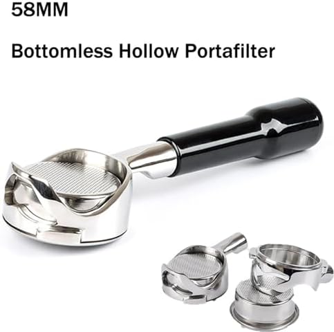 58MM Bottomless Hollow Portafilter，Compatible For Gaggia，Coffee Machine Handle Filter Accessory(58mm grey) - Image 2