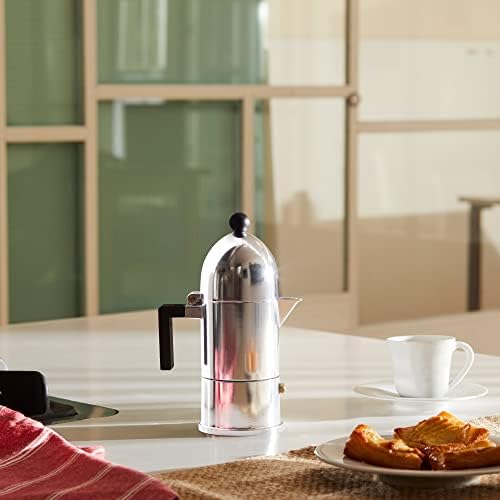 Alessi A9095/1 B La Cupola - Design Espresso Coffee Maker, Aluminum and Thermoplastic Resin, 1 Cup, Black Handle - Image 5