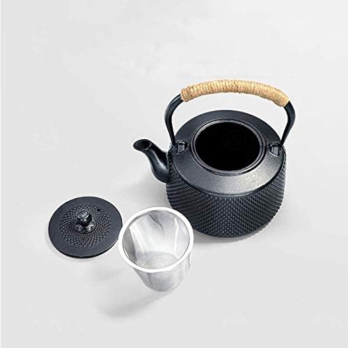 Teapot 1600ML Large Japanese Cast Iron Teapot With Stainless Steel Infuser/Filter, Antique Small Dot Tetsubin Tea Kettle As Gift Black - Image 4