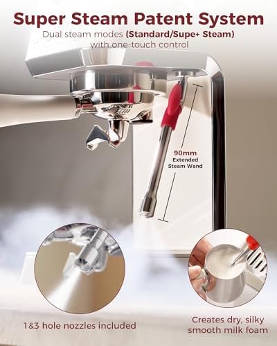 Tuni E2 Gen3 Espresso Machine with G1 Conical Burr Coffee Grinder, Silver - Image 5
