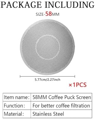 51/53/58mm Reusable Puck ScreenStainless Steel Screen Filter Compatible With Espresso(1PCS 58MM) - Image 2