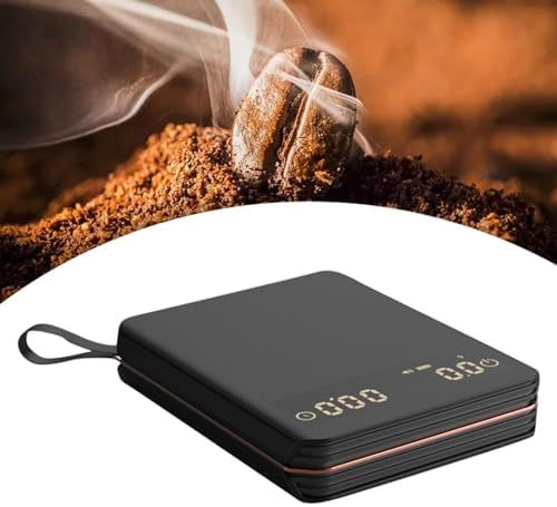 Coffee Scale Electronic Digital Scale Espresso Scale Tool Kitchen Scale with Timer USB Rechargeable LED Display 0.1g Precision 2kg Capacity Compact - Image 4