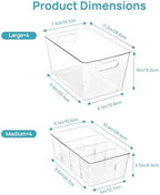 Vtopmart 8 Pack Clear Storage Bins Set for Pantry Organizer - Image 2