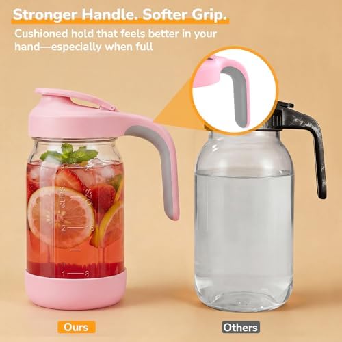 32 oz Glass Mason Jar Pitcher with 64 oz Cold Brew Coffee Maker - Image 4