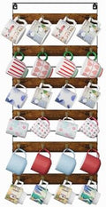 Huxitocan Wall Mount Coffee Mug Holder - Rustic Wood and Iron, Holds Up to 24 Mugs (3Pack) for Kitchen, Home, Coffee Bar by Huxitocan