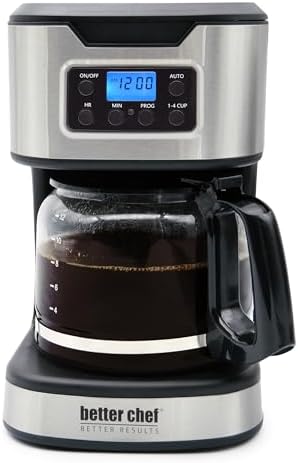 Better Chef Programmable 12-Cup Coffee Maker | 1-4 Cup Setting | Auto-Pause to Serve | 2hr Keep Warm | Perma-Filter | Stainless (Stainless) - Image 3