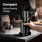 IKAPE Electric Coffee Grinder – 100 Grind Settings, 6-Star Conical Burr, Detachable & Easy to Clean, Durable Aluminum Alloy Body – Perfect for Home & Office Coffee Lovers - Image 6