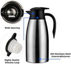6 sets 70 oz Thermal Coffee Carafe for keeping hot, Carafe for hot liquid, Airpot Insulated Stainless Steel Vacuum Thermal Pot for Coffee, Hot Water,Keep Hot 12 Hours (4silver) - Image 4