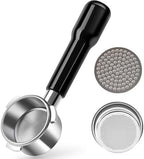 54mm Bottomless Portafilter with Espresso Puck Screen, Espresso Accessories Fits Breville Barista Series BES870/878/880 Machines & Sage Barista Espresso Machine, Stainless Steel Filter Basket by Unknown