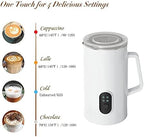 Milk Frother and Warmer, 4 in 1 Electric Foam Maker Stainless Steel Milk Steamer with Hot & Cold Milk Automatic Milk Warmer for Coffee, Latte, Hot Chocolates, Cappuccino (White) - Image 2