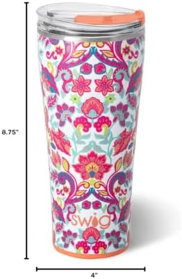 Swig Life 32oz Insulated Tumbler with Lid, Flourish - Image 7
