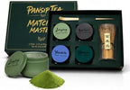 PANSIPTEA Ceremonial Matcha Set, 4 Single-Cultivar Matcha Powder Tins, 80g by PANSIPTEA