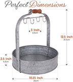 Autumn Alley Rustic Farmhouse Galvanized Coffee Mug Rack Organizer for Kitchen Counter | Mug Tree with Cup Hooks and Basket for Storage of k cups and Accessories | Perfect for Coffee Bar - Image 6