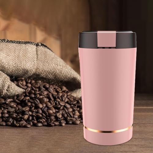 Coffee Grinder Electric Coffee Bean Grinder Mill Spice Grinder Stainless Espresso Grinder Conical Burr Cordless Food Grade for Grinding, Pink - Image 6