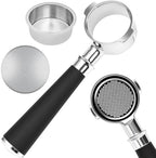 51mm Bottomless Portafilter 2 Ears Fits for Delonghi ECP3420, EC155, BCO430, EC260, and ECP3120, Includes Puck Screen, Double Shot Filter Basket by Vyranexa