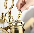 JITEM Cafetera Belgium Luxury Royal Family Balance Syphon Coffee Maker Siphon Brewer Elegant Design Retro Style 4-5 Cups Glass Siphon Pot for Coffee or Tea - Image 5