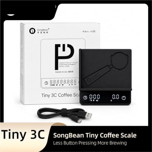 Tiny 3C Coffee Scale with Timer, P Wake Up Function, 0.1g Precision, Compact Design for Espresso & Pour Over, Portable Digital Scale for Small Brew Spaces,(Tiny 3c Black) - Image 2