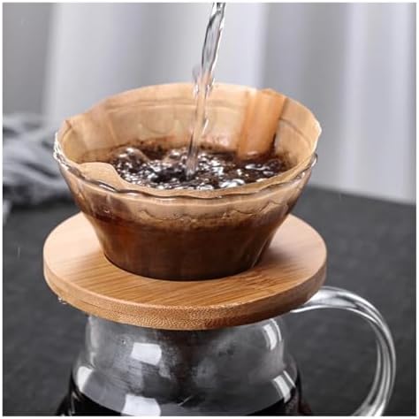 Genérico 1pcs Clear Manual Glass Coffee Dripper Reusable Cone Pour Over With Filter Home Maker - Image 4