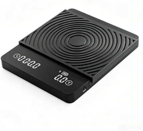 Smart Espresso Coffee Scale with Timer, 0.1g Accuracy, Flow Rate & Ratio by VIEYKEA