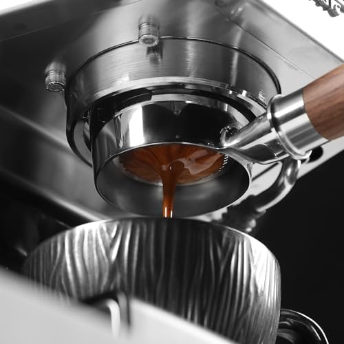 58mm Espresso Bottomless Portafilter with 2 Ear | Fits Most Gaggia Espresso Machine | Food Grade Stainless Steel Basket and Walnut Handle | 58mm Espresso Machine Accessories - Image 5