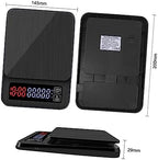 Unomor 5kg Digital Kitchen Scale with Timer Capacity Precision Weighing Scale for Cooking and Baking USB Powered Multifunctional with Led Display Black - Image 2