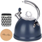 Harriet Whistling Tea Kettle for Stove Top, 2.5 QT Food-Grade Steel Teapot by Harriet