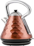 OVENTE 1.7L Retro Stainless Steel Electric Tea Kettle, Copper KS755CO by OVENTE