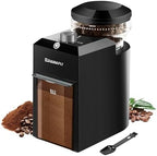 Electric Burr Coffee Grinder,Adjustable coffee grinder with 28 Precise Grind Setting for French Press, Drip Coffee and Espresso,12 Cups, (Black+Gray) by KIRAINAFLY