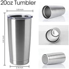 HASLE OUTFITTERS 20oz Tumblers Bulk Stainless Steel Cups with Lid Double Wall Vacuum Insulated Coffee Mugs for Cold & Hot Drinks 8 Pack - Image 2