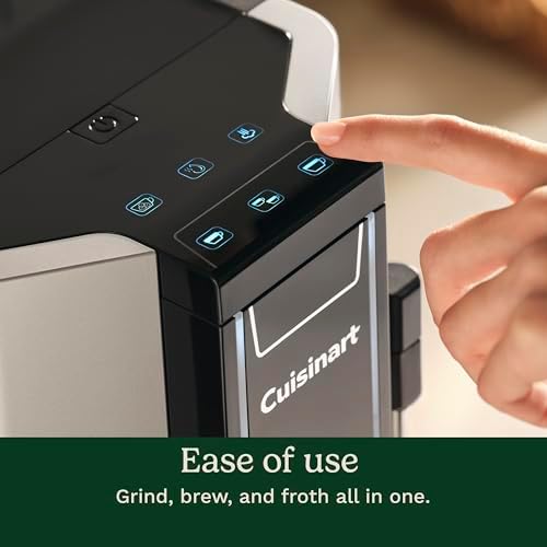 Cuisinart Espresso Bar Fully Automatic Espresso Machine, Makes Hot or Cold Cafe-Quality Cappuccino, Lattes, Americanos and Cold Extracted Espresso, Steam/Frothing Wand for Milk-Based Drinks, EM-550 - Image 5