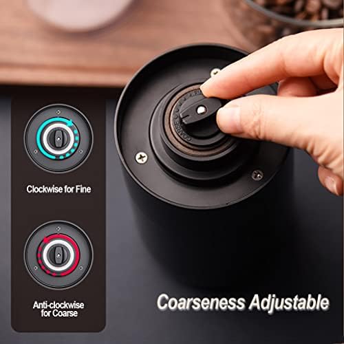 HUAHAT Electric Coffee Grinder Wireless, Grinding Coffee Beans, Ceramic Conical Burr, Cordless, Coarseness Adjustable, Portable, One Touch, 25g Capacity, Noiseless, Long Stand-by (KMDJ-2A, White) - Image 6
