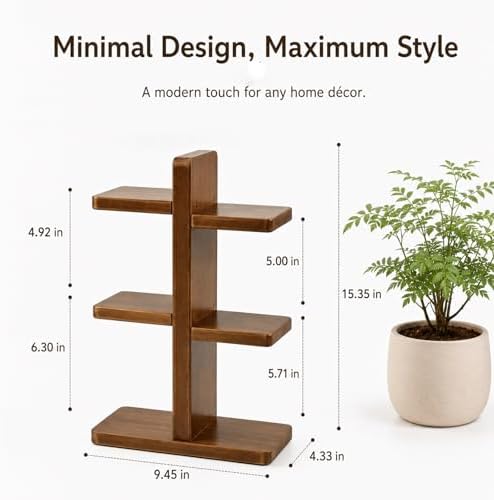Coffee Mug Holder for Countertop, Wooden Coffee Mug Display Shelf - Image 4