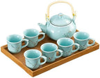 KEYDUACU Japanese Porcelain Gongfu Tea Set, Chinese Asian Style for Adults by KEYDUACU