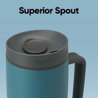 Owala SmoothSip Slider Stainless Steel Insulated Travel Mug with Handle, 100% Leak Proof, For Hot and Cold Drinks, Travel Friendly with Sliding Lock Lid, 24 oz, BPA Free, Leak Proof, High Dive - Image 4
