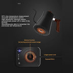 Vikye Electric Gooseneck Kettle, Temperature Control, Stainless Steel Inner, LCD Screen, Balanced Handle, 1200W, 0.9L, Black, for Brewing Coffee, Tea, Boiling Water (US Plug 110V) - Image 5