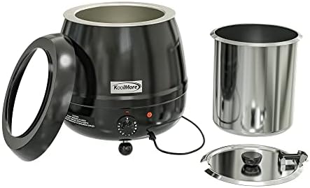KoolMore Commercial Soup Kettle Warmer with Hinged Lid and Removable Pot Insert for Buffet, Restaurant, Party, Event, and Catering, Large 2.5 Gallon, Electric [Black] (SK-BK-3G) - Image 4