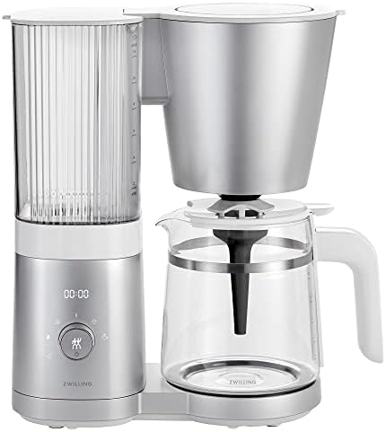 ZWILLING Enfinigy Glass Drip Coffee Maker 12 Cup, Awarded the SCA Golden Cup Standard, Silver by Zwilling