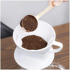 Coffee Dripper Ceramic Sector Drip Funnel Hand Brewed Filter Barista Pour Over Brewing Cup Black/White(Black 102 (2-4 Cups)) - Image 4