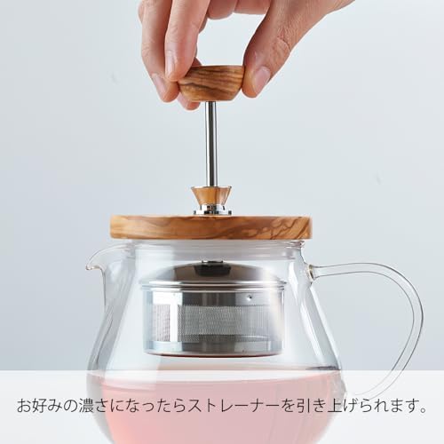 Hario "Teaor" Olive Wood Tea Pot, 700ml - Image 2