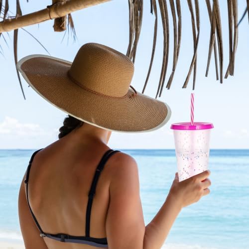 Color Changing Cups, 24 Pack 24oz Plastic Tumblers, Reusable Iced Coffee & Smoothie Cups with Lids and Straws for Parties and Travel (Rainbow, 24 Pcak) - Image 6