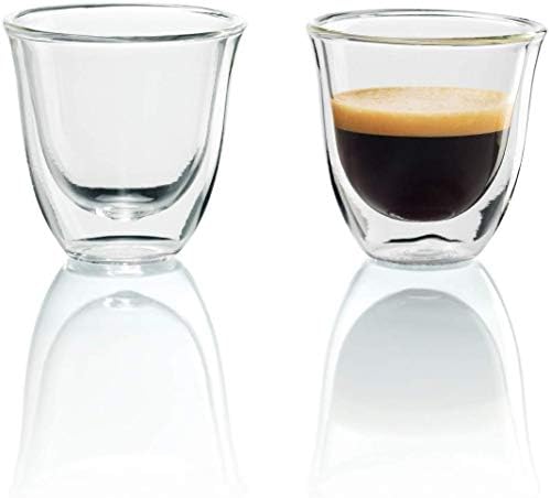 DeLonghi Thermal Espresso Glasses (Set of 2) and Cappuccino Glasses (Set of 2) Bundle - Image 2