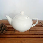 Porcelain Teapot With Removable Infuser & Lid720ml, Large Tea Pot With Stainless Steel Fine Mesh Infuser, Ceramic Tea Maker With Strainer For Loose Leaf Tea Or Bags, White by Unknown