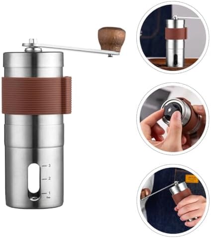Manual Coffee Grinder Portable Hand Coffee Mill 304 Stainless Steel Burr Adjustable Grind Setting for Home, Office, and Travel Brewing - Image 5