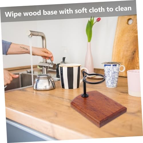 Solid Wood Coffee Dripper Stand with Adjustable Height for Cups - Image 6