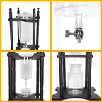 Ice Drip Coffee Maker, 2L/67.63oz(About 25 Cups) Large Capacity Cold Brew Tower for Home, Coffee Shop Glass & Solid Wood Manual Dripper Brewer, Reusable Cold Tea Maker, 11.02*9.65*45.28in Black-Red - Image 6