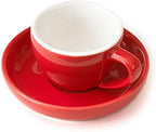 Espresso Cups and Saucers by Easy Living Goods - 3-Ounce Demitasse for Coffee, Set of 4, Assorted Colors (Vibrant) - Image 4