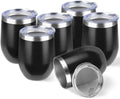 StarSpeed 12oz/6 Pack Insulated Wine Tumbler with Lid,Black by StarSpeed