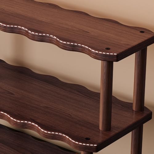 Wooden Mug Holder Countertop, 2-Tier Coffee Cup Holder Mug Display Coffee Mug Organizer Mug Rack for Coffee Station Organizer Mug Shelf for Cabinet for Kitchen, Home,2Tier_40cm - Image 4